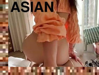 asian, buntut, amateur, peju, orang-latina, orang-jepun, punggung, pov, menunggang, punggung-butt