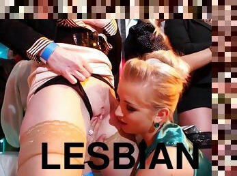 fiesta, lesbiana, sexo-en-grupo, club, realidad, muñeca, glamour