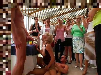 Fancy house party with horny vixens develops into a raunchy orgy