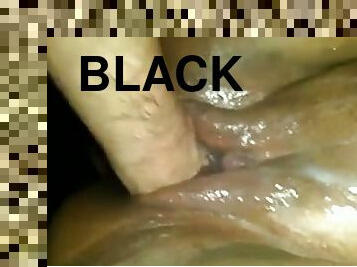 Chubby black bitch gets her oiled cunt fisted in hardcore homemade vid