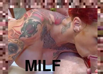 extreme tattoed Milf Nathalie Hardcore banged