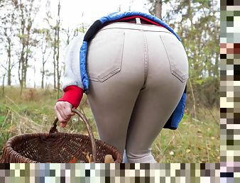 Milf In Tight Pants Walking In The Woods Ass Fetish