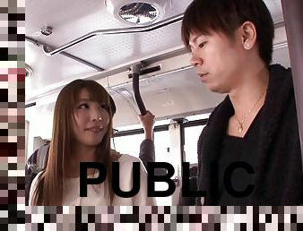 Shunka Ayami likes to service hard cock guys in public
