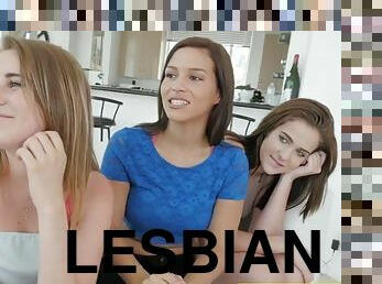 Amazing lesbian orgy with beautiful girls