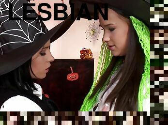 Victoria Sweet And Leony Dark Have A Lesbian Halloween Party