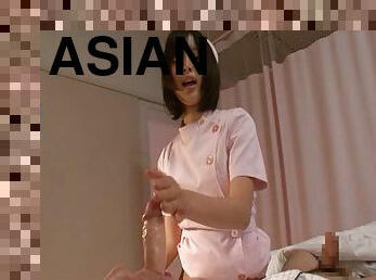 Hottest Asian nurse ever provides the patient with a stunning handjob