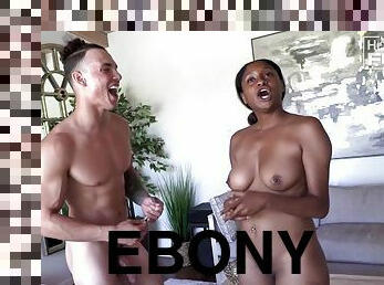 Jaylen Strong & Kourtney Harris - hardcore interracial with young ebony babe