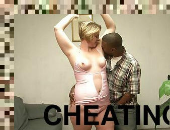 Cheating fat mom having a sexy time with a black dude's monster cock