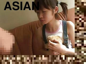 Asian teen  ice cream blowjob