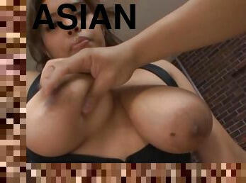 Buxom Asian Babe Tina AV Sucks Cock and Gets Facialized