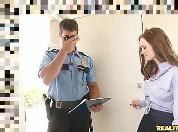 Mischievous Holly Hansen Convinces A Policeman To Fuck Her Hard