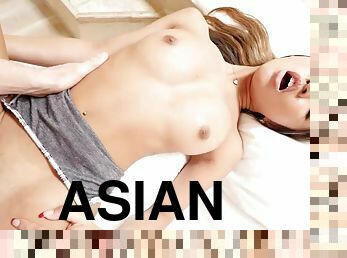 asiatique, fellation, ejaculation-sur-le-corps, ados, hardcore, pornstar, blonde, petite