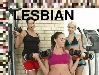 sport, babes, lesbienne, jouet, salle-de-gym, trou-du-cul, réalité