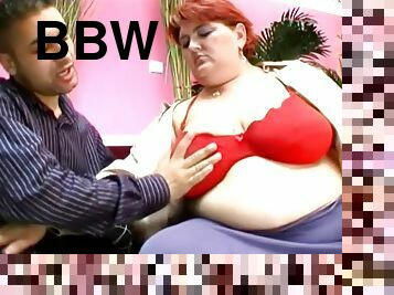 Obese redhead Hilda gets fucked in missionary position