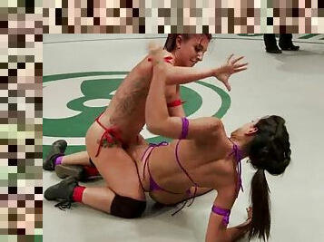 Lyla Storm gets toyed by Mischa Brooks after a fight