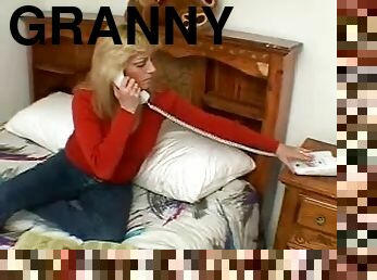 Horny granny is loving a fresh meat in her beaver