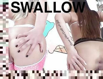 SWALLOWED Messy BJ session with Xxlayna and Harley Xxlayna Marie, Harley King