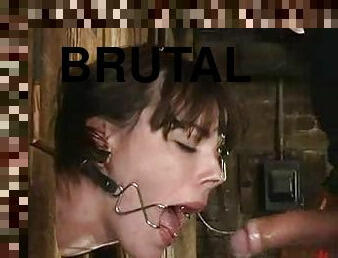 Dana Dearmond gets brutally fucked from behind while being in a pillory