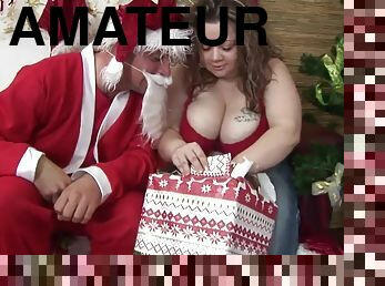 Bad Santa and chubby slut Francesca