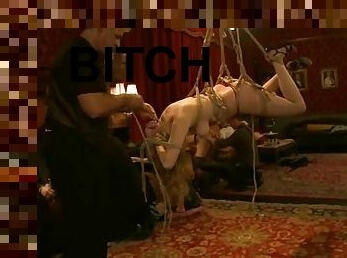 Ruthless BDSM session of ten sex starving slave bitches