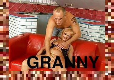 Blonde granny Marianne gets her pussy toyed and fisted