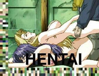 Two hentai girls threesome hot fucked by pervert guy