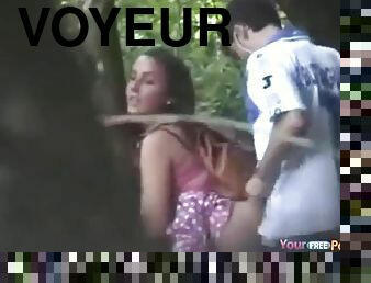 Voyeur Busts Teens Fucking In The Forest