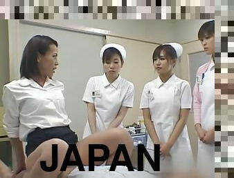 Crazy Horny Japanese Nurses Taking Turns to Ride A Patient's Cock