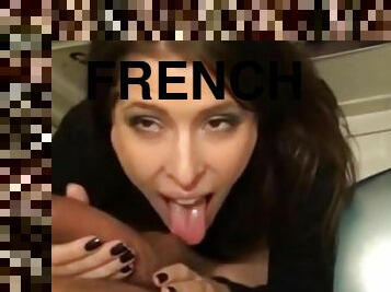 Beautiful French paying blowjob