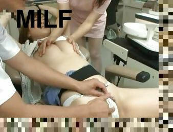 Hot MILF Gets Naughty At The Dentist With Him And His Assistant