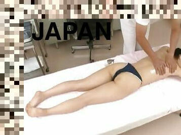 Japanese nurse gets her body massaged and her pussy drilled