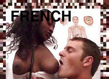 infirmière, amateur, ébène, interracial, milf, hardcore, black, française, couple, blanc