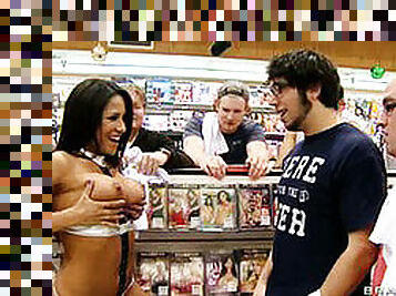 Porn Star On A Porn Shop