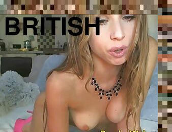 British Brunette Solo Squirting All Over Herself