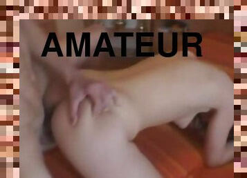 Amateur teen couple homemade fuck with cum on tits