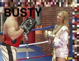 Busty Francesca Felluci learns about fighting and fucking