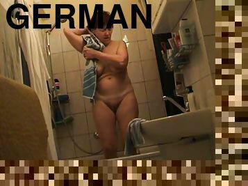 German granny in bathroom