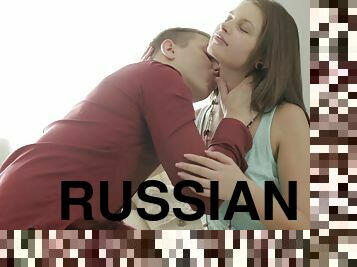 Delicious Russian babe Juliya B pleasures a throbbing cock