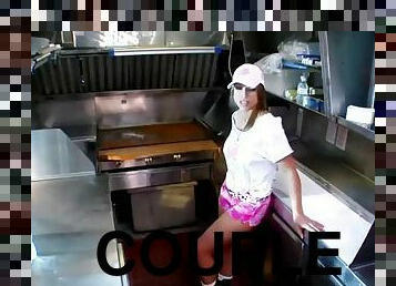 Food truck slut fucked in the ass by a fat dick