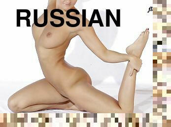 Salivating shoot of nice ass solo model Russian damsel
