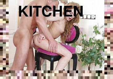 Kitchen Hardcore Evening with Slim Russian Teen Sonya Sweet Getting Her Shaved Pussy Nailed in Every Pose - Sonya sweet
