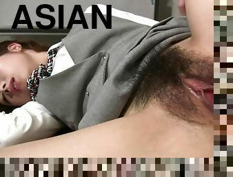 Asian hairy salacious gal hot clip