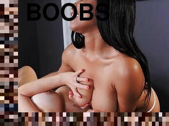 Interracial girl on girl big boobs lesbian