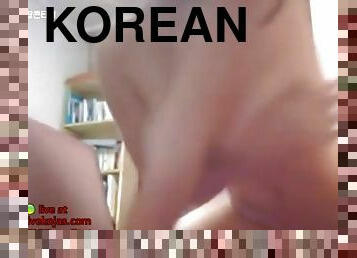 Korean camgirl bounces her big boobs