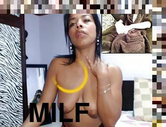 Hot Fit Dark Skin Latina MILF on Webcam