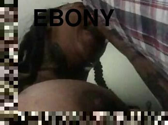 Ebony thot with dsl records herself sucking cock