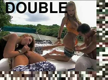 Double Penetrating Jessica Moore and Morgan Moon In a Boat Foursome