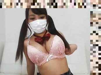 gros-nichons, amateur, ados, japonais, gros-seins, taquinerie