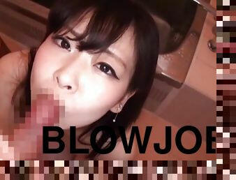 JAV star Miori Hara POV blowjob in bathroom Subtitled