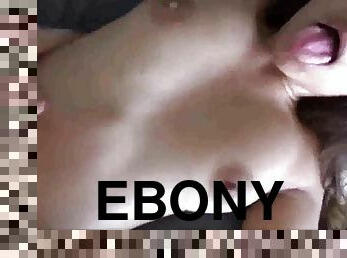 Ebony amateur teen POV first porn clip